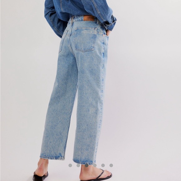 Free People We the Free Deep Trance Dropped Barrel Boyfriend Jeans Women's 28 - Picture 3 of 14